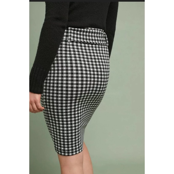 NWT Anthropologie Maeve Gingham Check Pencil Skirt - Picture 9 of 10